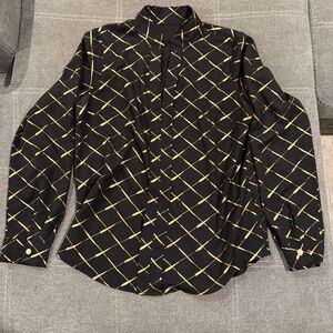 Stylish Black and Gold Woman’s Dress Shirt